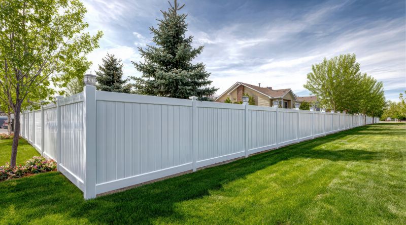 Vinyl Fence After Installation