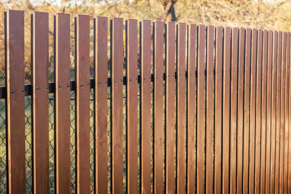Wood Slat Fence Installation in Albany